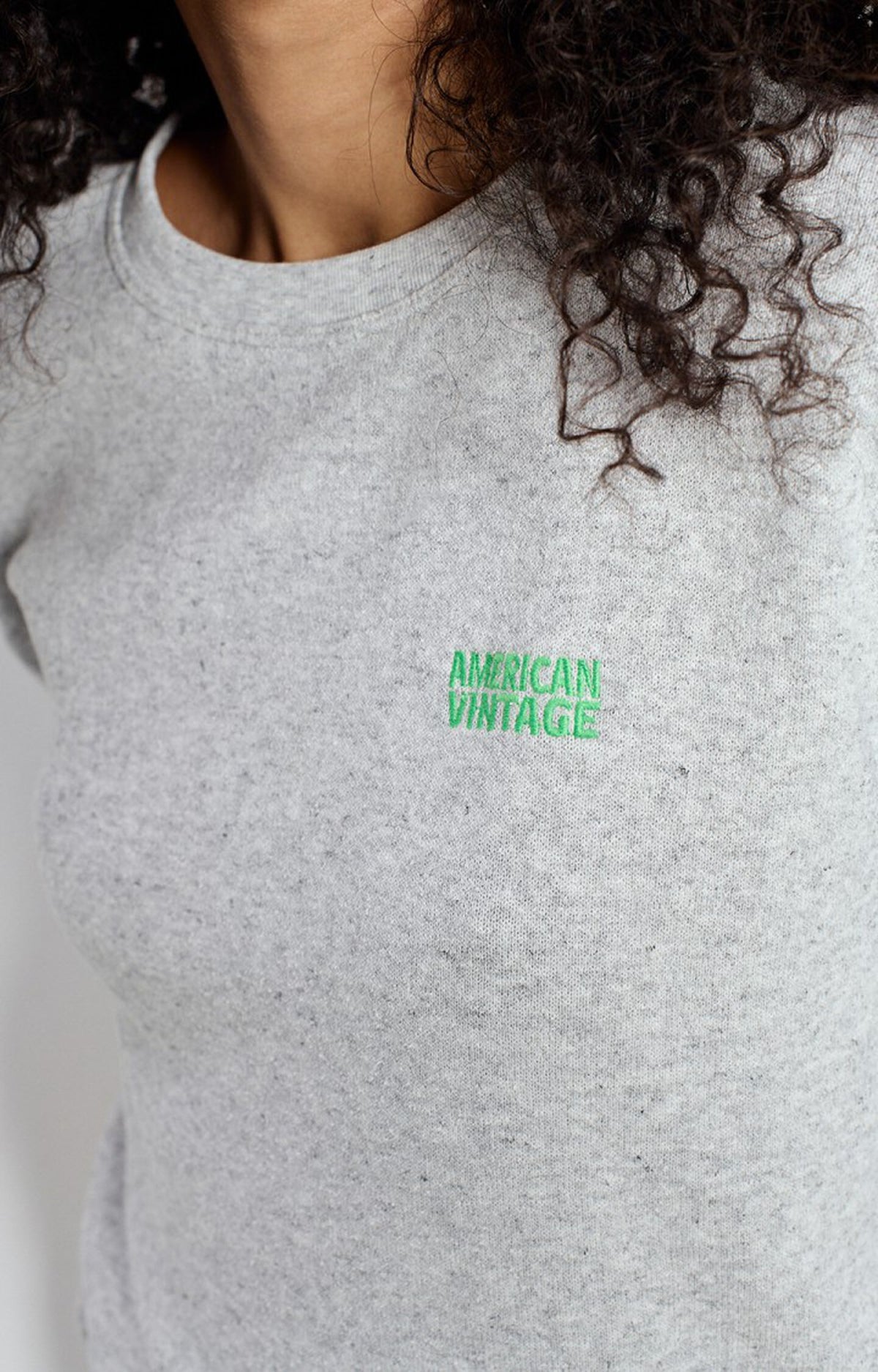 American Vintage EVO03AH26 – Sudadera de mujer de manga larga y corte amplio – Estilo casual – Tallas S, M, L – vista adicional