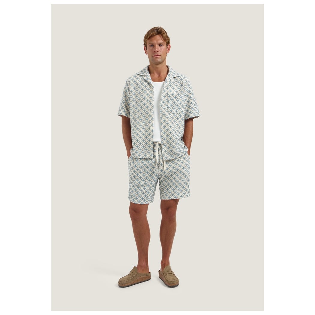 DSTREZZED Birdi Shortsleeve Shirt | Silver Birch – Camisa de manga corta para hombre – Estilo casual elegante – Tallas S, M, L, XL, XXL, XXXL – vista adicional