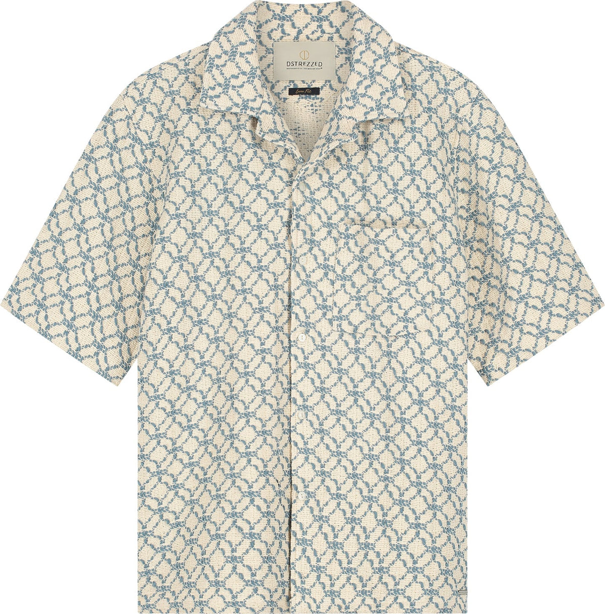 DSTREZZED Birdi Shortsleeve Shirt | Silver Birch – Camisa de manga corta para hombre – Estilo casual elegante – Tallas S, M, L, XL, XXL, XXXL – vista adicional