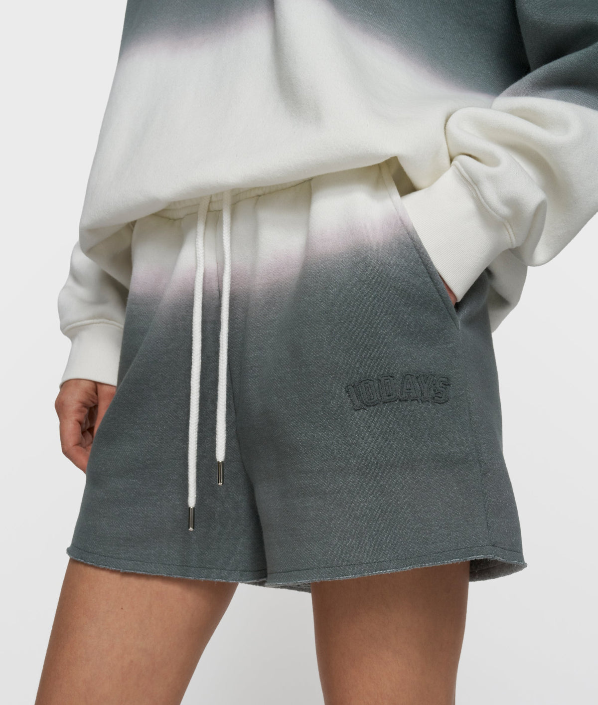 10DAYS Shorts Dip Dye 20-201-6203 Mid Grey